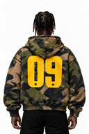 ARMY CAMO ZIP-UP HOODIE