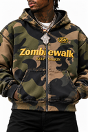 ARMY CAMO ZIP-UP HOODIE