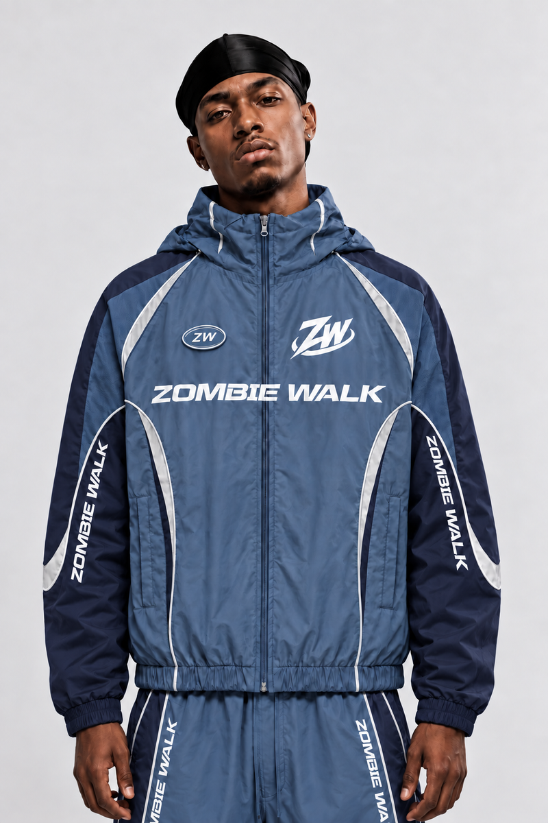 NAVY BLUE NYLON JACKET